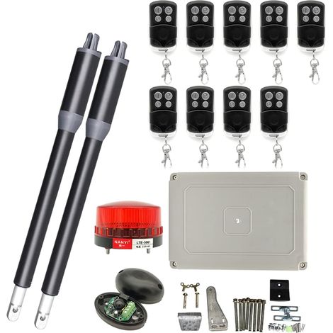 20 0KG Portail Electric Swing Porta Swing Bras Drive avec Multi Remote Control en Option Moteur de Porte d'opérateur de Porte battante(9 Remote with Light) (1/5)