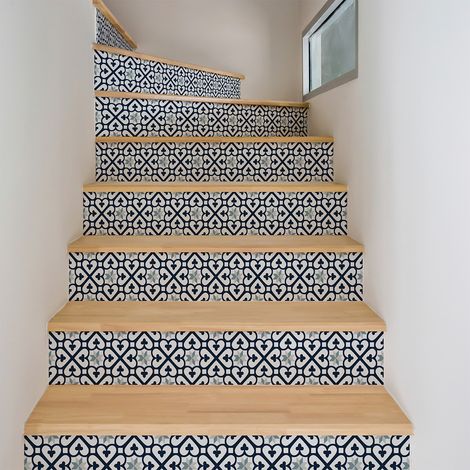 Stickers adhésifs escalier carrelages contremarche - GIOVANNIO - 2 bandes de 15x105cm (1/3)