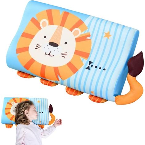 Kinderkissen – 1 Stück – Baumwolle und Eisseide – Ergonomisches Design – Für Jungen und Mädchen – 45 x 27 cm (1/5)