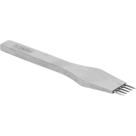 Poinçon rotatif 5 dents en acier rapide miroir pour cuir, outil de perforation ronde 3.0mm (1/5)