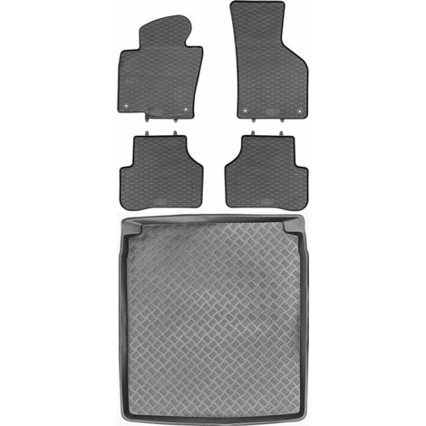 SET di tappetini in gomma per auto e tappetino per bagagliaio per Volkswagen Passat B6 berlina dal 2005 al 2010