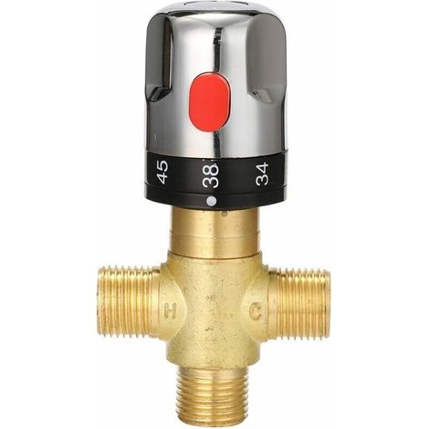 Vanne Thermostatique - Mélangeur Eau Chaude Froide - Pour Salle De Bains - 115 X 63 X 42 Mm - 296 G (1/5)