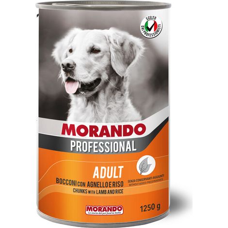 CIBO CANE MORANDO LATT 1250 G AGNELLO RIS0 Q.TA 12