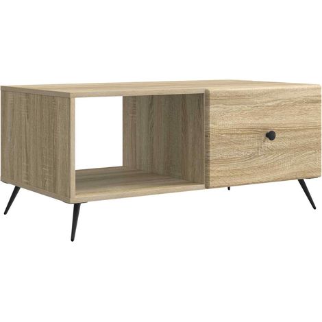 Coffee Table Sonoma Oak 90 x 50 x 40 cm Engineered Wood vidaXL
