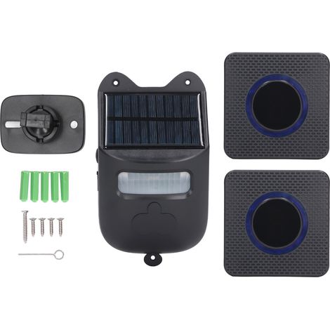 Driveway Alarm Solar Infrared Intelligent Induction IP65 Waterproof Welcome Doorbell Alarm 110‑240V (1/5)