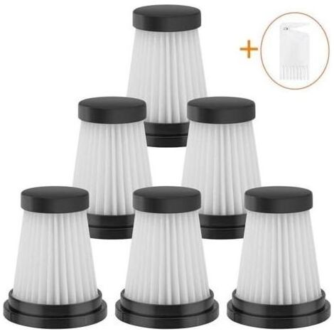 Lot de 6 filtres HEPA de rechange pour aspirateur sans fil pour Moosoo K12 K12 Pro K13, pour Genius Invictus One 1.0 X7 / 2.0, pour Foxnovo 13KPA accessoires de filtre pour aspirateur main (1/5)
