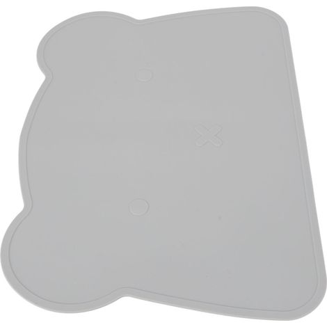 Set de table en silicone épais, isolant thermique, antidérapant, souple et élastique, motif ours en silicone gris, idéal pour la maison, l'hôtel et le restaurant. (1/5)