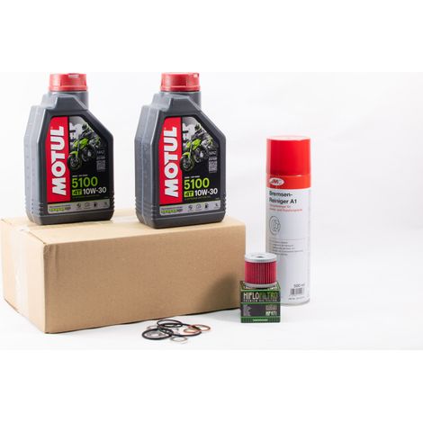 Kit Entretien Vidange Standard pour SUZUKI UH 125 BURGMAN de 2002 à 2020 - MOTUL 5100 10W30 2L