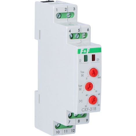 Relé sensor de pérdida de fase 3x400V 2x8A 40-80V CKF-318 F&F 0927 (1/3)