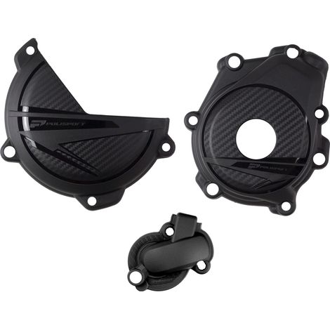 Protezione alternatore Polisport per KTM SX SXF 450 XC SMR450 FC, colore nero.