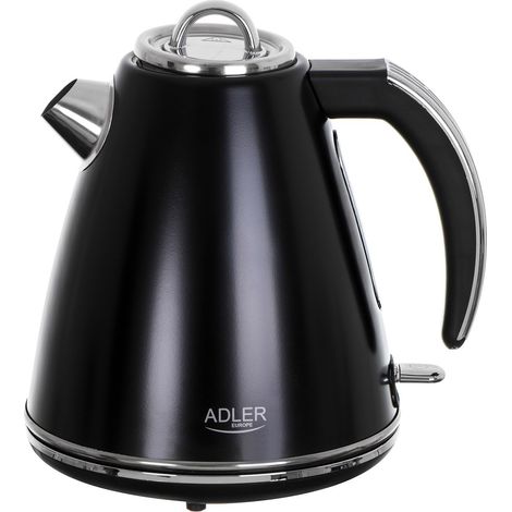 Adler AD 1343 Bouilloire noire métal 1,5 L STRIX - Capacité maxi : 1,5 L - Témoin de contrôle (1/5)