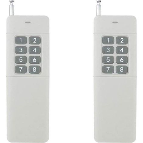 3000 m Longue portée Haute Puissance 4 6 8 12CH RF Télécommande Émetteur 433 MHz Télécommande Universelle Smart Remote Control pour éclairage Télécommande Protection Housse Télécommande 2PCS (1/5)