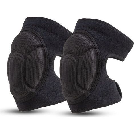 Professionelle Knieschoner für Arbeit und Freizeit, bequeme Knieschoner für raue Böden (z. B. Gartenarbeit, Bauarbeiten, Tanz), 1 Paar, elastischer Schaumstoff, stoßdämpfend, Einheitsgröße, 15–35 kg (1/3)