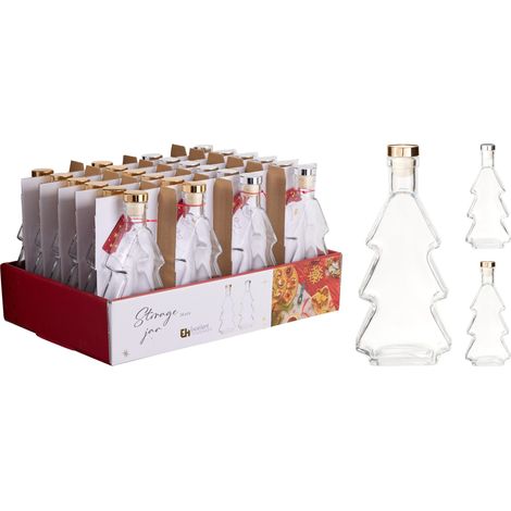 Barattolo in vetro a forma di albero 280 ml modello assortito PERAGA CHRISTMAS