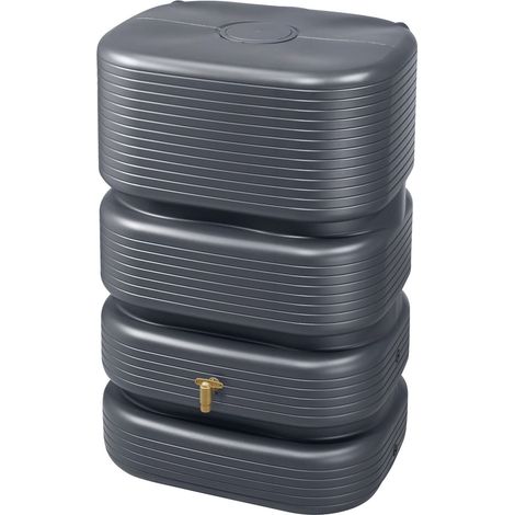 4rain Regentonne Wandtank Quadro 500 L graphitgrau