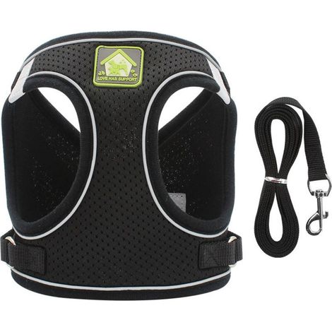Harnais pour chaton réglable et réfléchissant – Gilet respirant avec laisse nylon 150 cm – Confort et sécurité pour promenades (1/5)