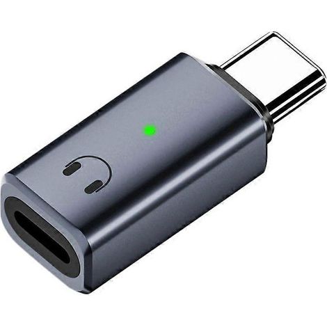 1 adaptateur audio USB-C mâle vers 3,5 mm femelle, haute fidélité, décodage intégré, pour smartphones et tablettes, blanc (1/5)