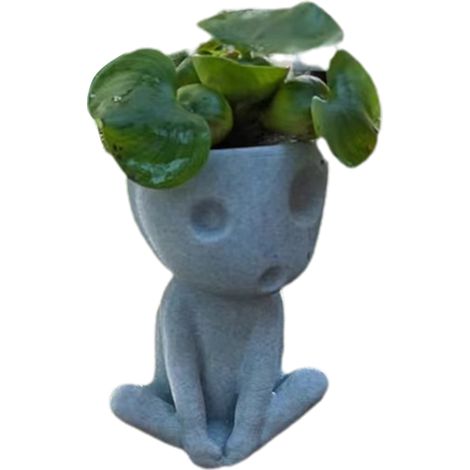 Vaso in resina con superficie luminosa – foro di drenaggio – testa di fioriera – piante grasse – casa e ufficio – modello n. 1