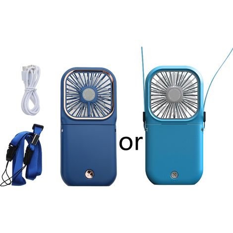 Ventilateur de cou portable mains libres suspendu pour le sport avec batterie externe de 3000 mAh