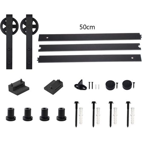 Système Porte Coulissante Quincailleri kit de Rail pour Porte Coulissant Ensemble Industriel pour Porte Coulissant Intérieur 183CM (1/5)