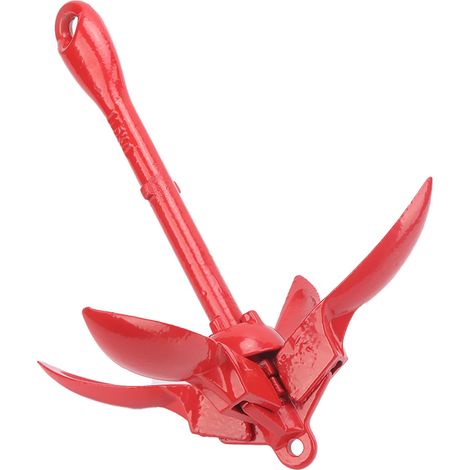 Ancre à grappin pliable de 1,5 kg (3,3 lb), quincaillerie en acier inoxydable, convient aux bateaux, yachts, radeaux, canoës et kayaks. (1/5)