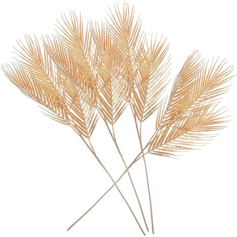 Feuilles Dorées Artificielles Élégantes et Résistantes 4pcs et PP pour Décoration Mariage Artisanales pour Guirlandes Faites Main (1/5)
