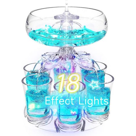 Schnapsglas Spender 6x4cl Plastik Shot Verteiler LED Party V2 Led (1/5)