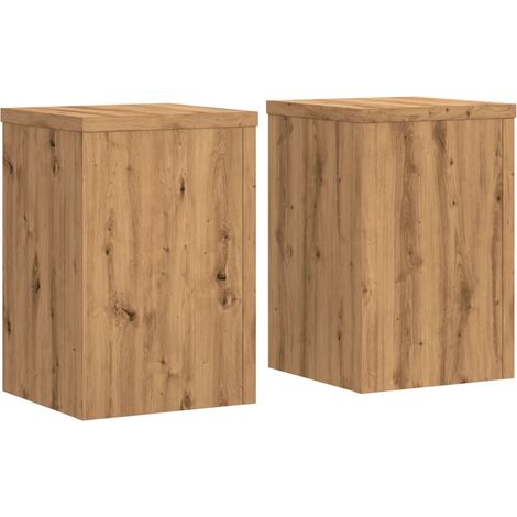 Portavasi per fiori set di 2 pezzi realizzati a mano in legno ingegnerizzato marrone 020045294