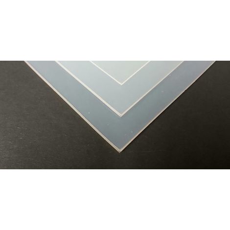 Plaque caoutchouc Silicone Translucide, 600mm x 600mm x 6mm ( Prix pour 1 )