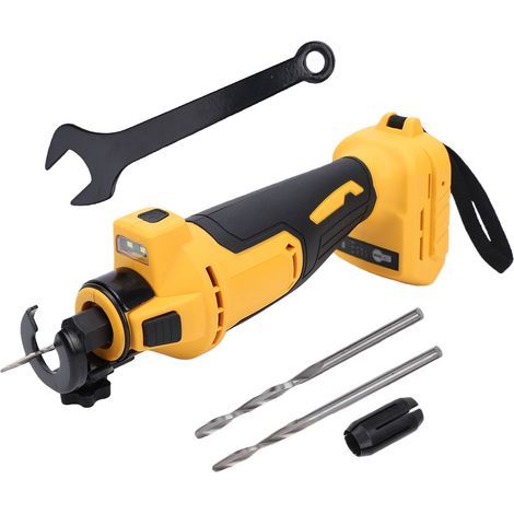Outil de découpe de cloisons sèches sans fil, adapté à la batterie DCB200 18V, 3 vitesses réglables 30000 tr/min, scie rotative sans balais, bois, contreplaqué (1/5)