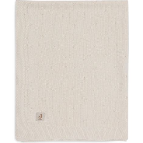 Jollein Coperta Cosy Knit, avorio – 100 x 150 cm – 60% cotone 40% acrilico – per lettino – 1,0 TOG – certificato Oeko-Tex – motivo a maglia (1/5)