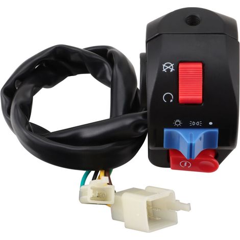 Kit de guidon droit pour moto/scooter électrique Interrupteur de frein à tambour, interrupteur électrique, bouton de klaxon Compatible avec les scooters de type « Little Handsome », prêt à l'emploi. (1/5)