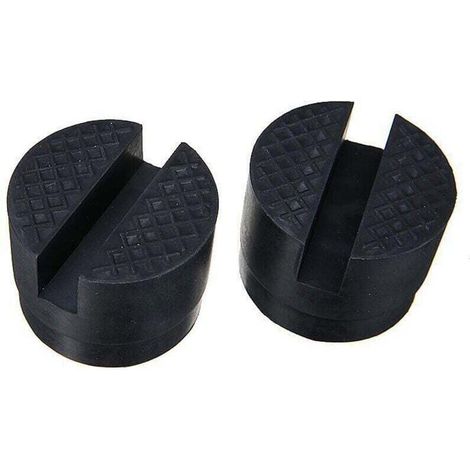 (Noir, 2 pièces) Coussinets en caoutchouc pour cric hydraulique de voiture, protection solide du dessous de caisse lors du levage de la voiture, diamètre de 48 mm (1/3)