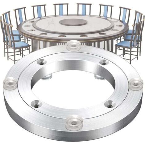 Heavy Duty Turntable Base, 12Cm Turntable Bearing, Aluminum Alloy Table Bearing, Quiet 360° Rotatable, for Dining Table Furniture (1/4)