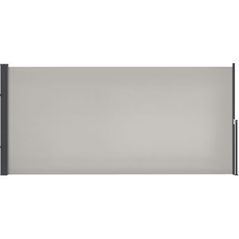 Store Paubreval Brise-Vue Rétractable Extérieur Occultant Gris 3x1,40m (1/5)