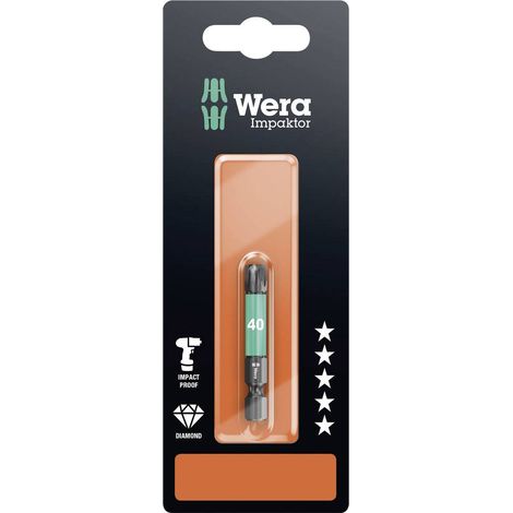 Wera 867/4 IMP DC SB SiS 05073967001 Inserto Torx T 40 Acciaio per utensili legato, rivestimento di diamante F 6.3 1 pz (1/3)