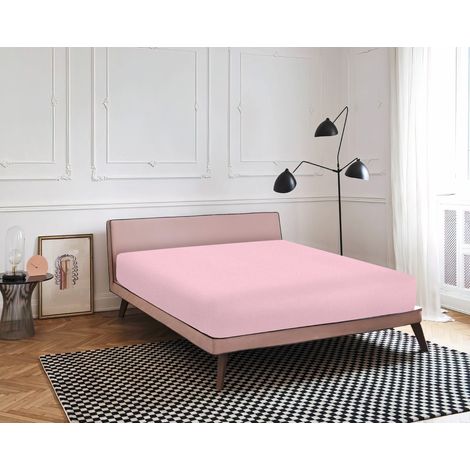 Lenzuolo Coprimaterasso Sotto In Calda E Morbida Flanella Di Cotone Felpato Con Angoli Elasticizzati E Anti Pilling Flanellato Autunnale Invernale Rosa - Matrimoniale (1/5)