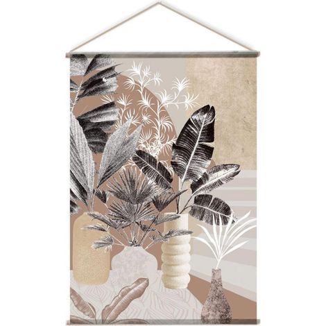 Toile Murale à Suspendre "Florale" 90x130cm Multicolore (1/2)