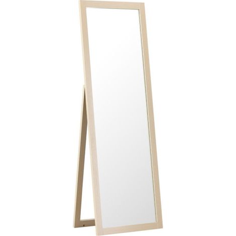 Miroir Design sur Pied "Sebring" 170cm Naturel (1/5)