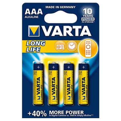 PILE 'LONGLIFE' MINISTILO Blister 4 Pezzi - 10 confezioni- VARTA (1/2)