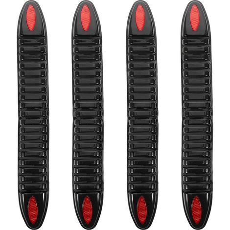 Front and Rear Bumper Anti Collision Protectors Black PVC (1/5)