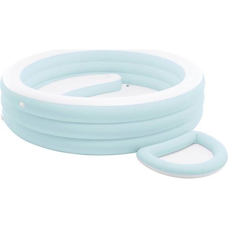 Intex – Flotteur lounge de piscine avec auvent 277 x 221 x 137 cm – Matériau PVC robuste – Design moderne et ombragé – Pour détente estivale (1/4)