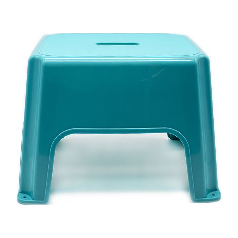 Taburete de plastico bajo Turquesa (1/4)