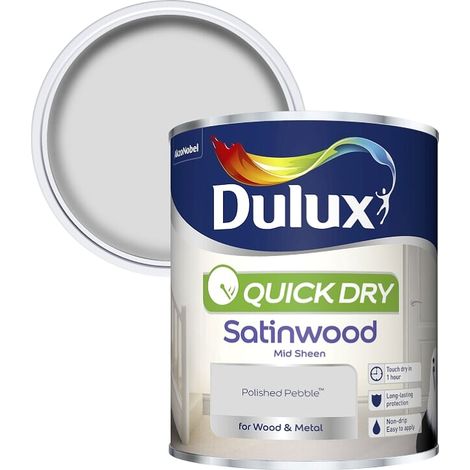 Dulux Quick Dry Satinwood - 750ml - Polished Pebble