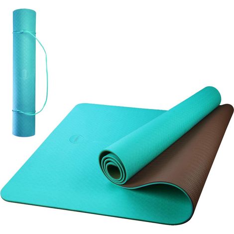 Amazon Brand - Umi - Exercise Mat Non-Slip Yoga Mat Non-Slip Thin Yoga Mat Gymnastics Mat High Density TPE 183cm x 66cm x 6mm (1/5)