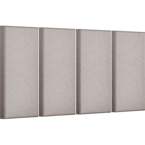 Akustikpaneele selbstklebend aus Glasfaser, 4er-Set, 60 x 30 x 5 cm, camel für Studio, Büro und Heimkino (1/5)