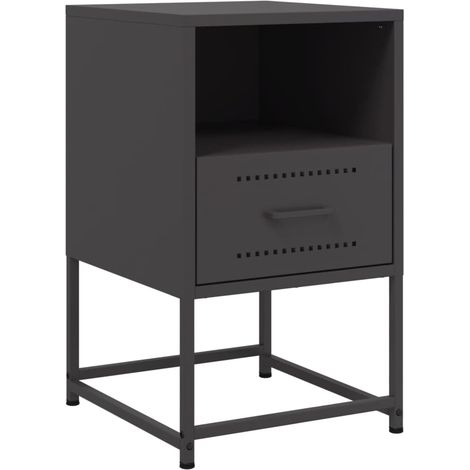 Maison Exclusive - Nachttisch Schwarz 36x39x60,5 cm Stahl