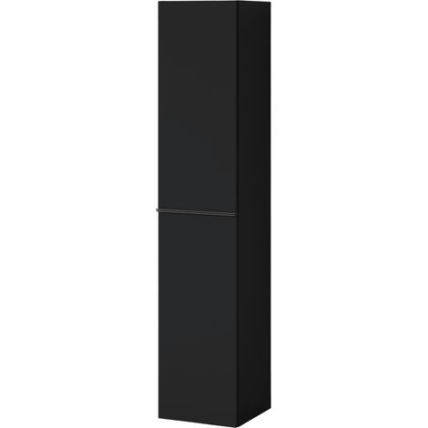 BERNSTEIN - Mobiletto pensile Colonna portaoggetti 35x170x35cm (LxAxP) Nero opaco Maniglia in metallo antracite, garanzia 5 anni - LAVOA Nero opaco, Antracite opaco