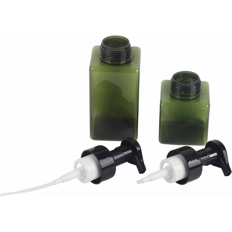 2 distributeurs de savon mousse 250ml+450ml, flacons pompe pour gel douche, shampooing et liquide vaisselle (1/5)