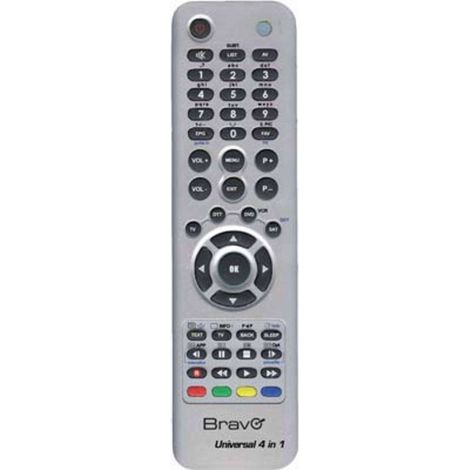 TELECOMANDO UNIVERSALE 4 IN 1 BRAVO - TV + DTT + DVD + SKY MEMORIA BANCHI 4 - 1 pezzo